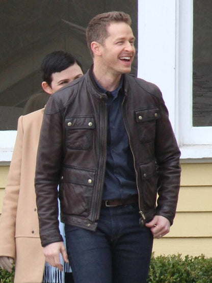 Josh Dallas Once Upon A Time Brown Leather Jacket