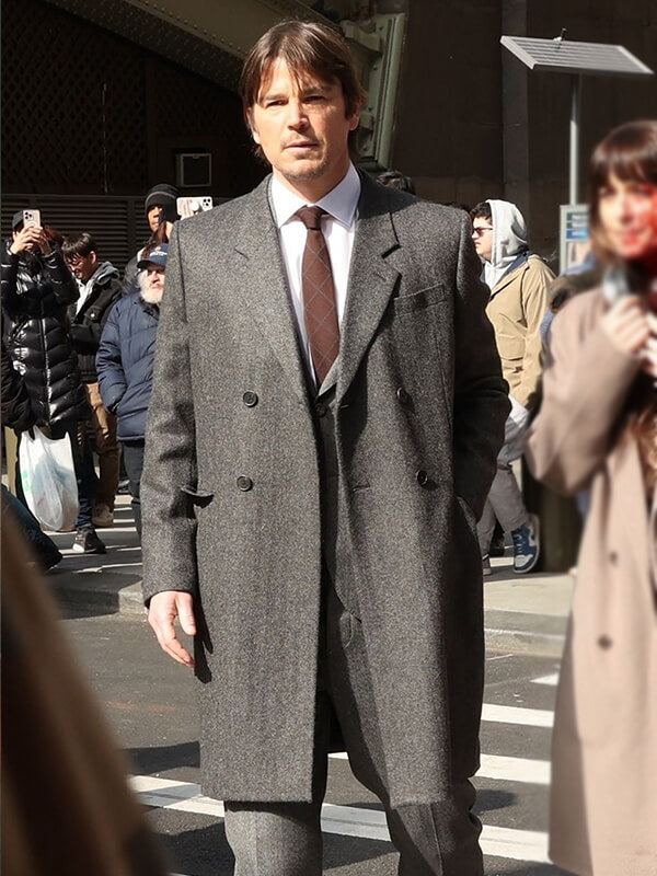 Josh Hartnett Verity 2026 Grey Wool Coat