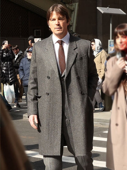 Josh Hartnett Verity 2026 Grey Wool Coat