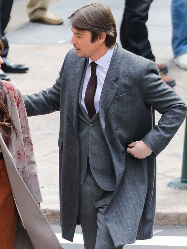Josh Hartnett Verity 2026 Grey Wool Coat