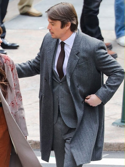Josh Hartnett Verity 2026 Grey Wool Coat