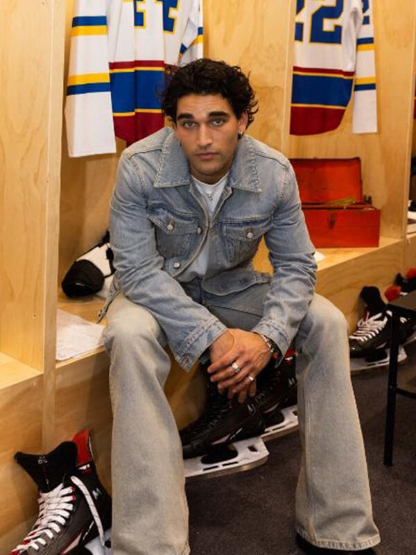 Josh Heuston Off Campus Premiere Demin Jacket