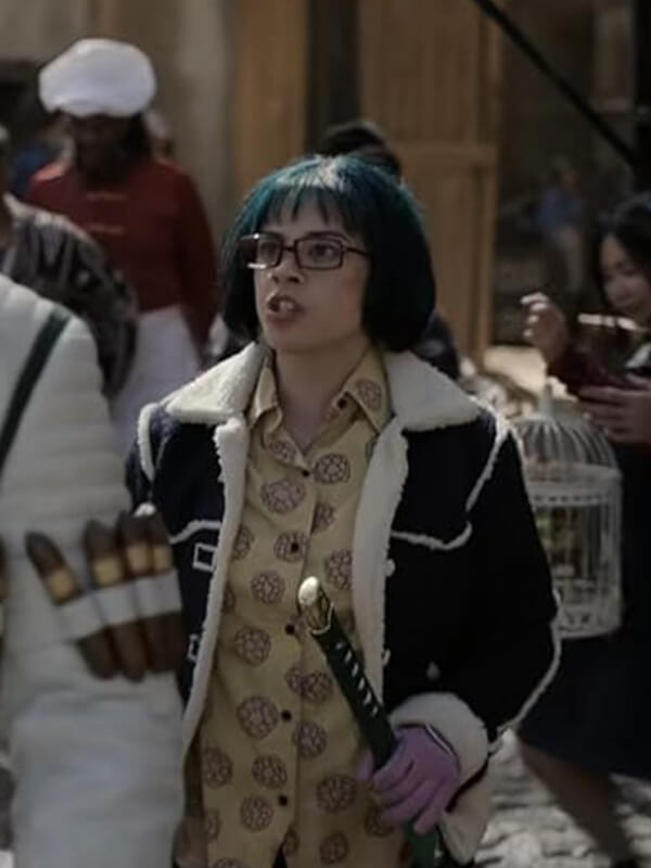 Julia Rehwald One Piece S02 Tashigi Blue Sherpa Jacket