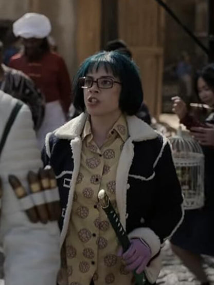 Julia Rehwald One Piece S02 Tashigi Blue Sherpa Jacket