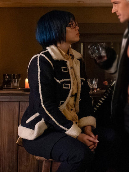 Julia Rehwald One Piece S02 Tashigi Blue Sherpa Jacket