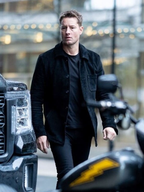 Justin Hartley Tracker S03 Black Suede Leather Jacket