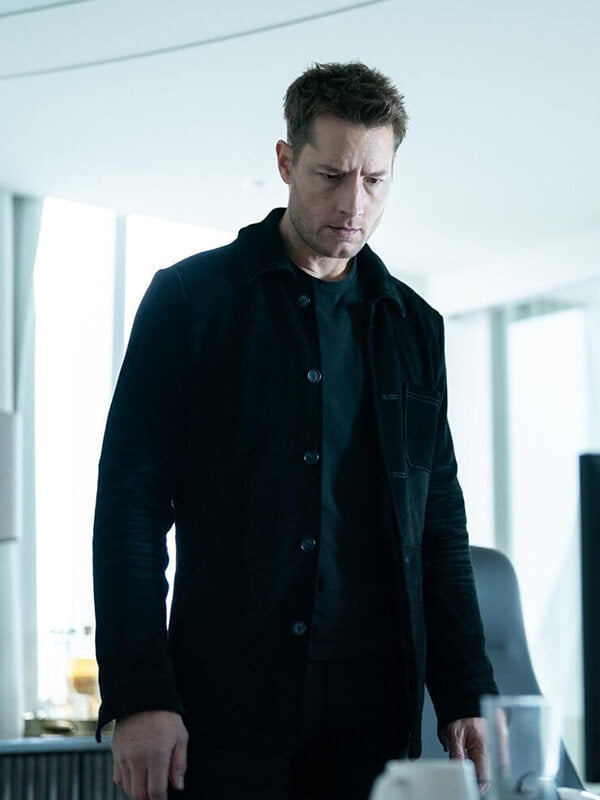 Justin Hartley Tracker S03 Black Suede Leather Jacket