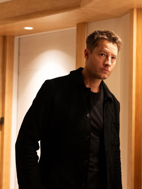Justin Hartley Tracker S03 Black Suede Leather Jacket