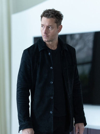 Justin Hartley Tracker S03 Black Suede Leather Jacket