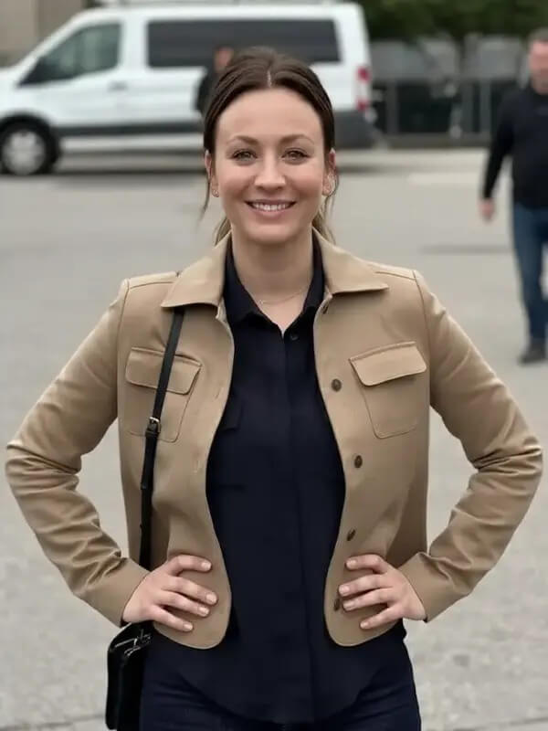 Kaley Cuoco Vanished 2026 Alice Monroe Wool Jacket