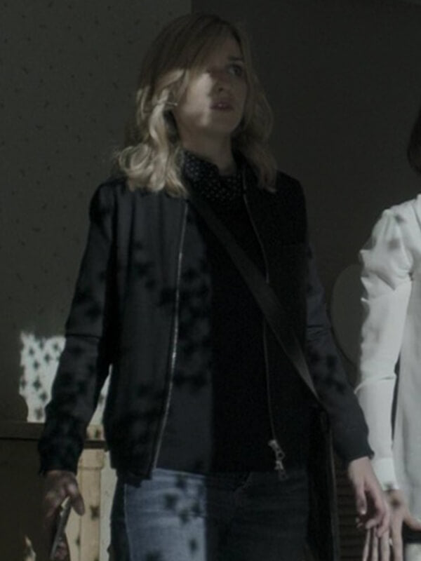 Karin Parke Black Mirror S03 Black Bomber Jacket