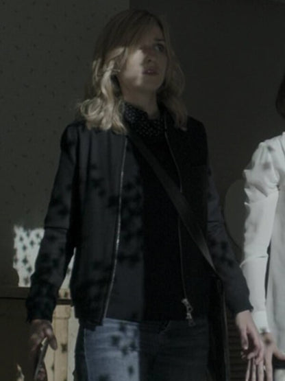 Karin Parke Black Mirror S03 Black Bomber Jacket