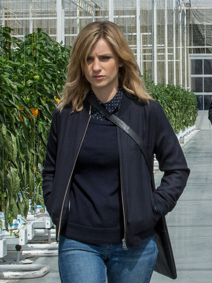 Karin Parke Black Mirror S03 Black Bomber Jacket