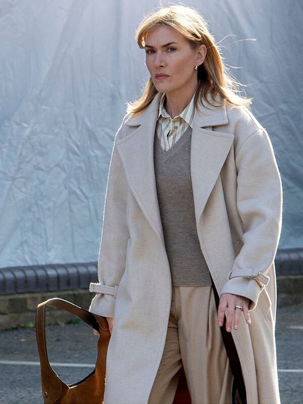 Kate Winslet Goodbye June 2025 Wool Trench Coat