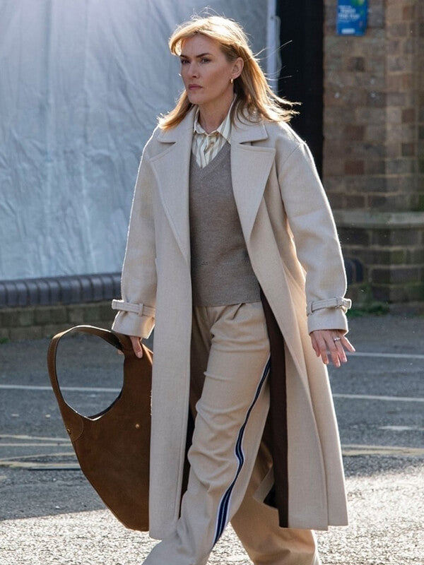 Kate Winslet Goodbye June 2025 Wool Trench Coat