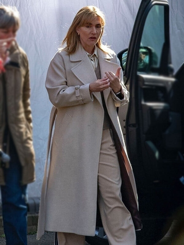 Kate Winslet Goodbye June 2025 Wool Trench Coat