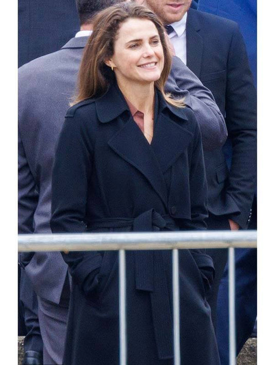 Kate Wyler The Diplomat S01 Blue Wool Coat
