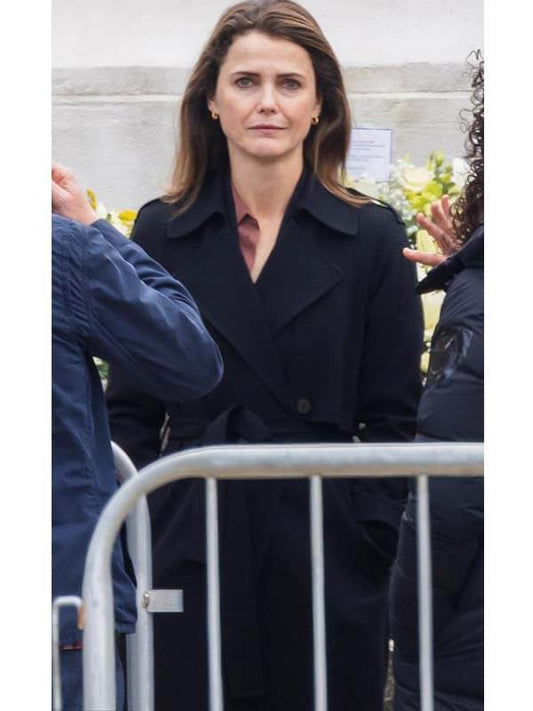 Kate Wyler The Diplomat S01 Blue Wool Coat