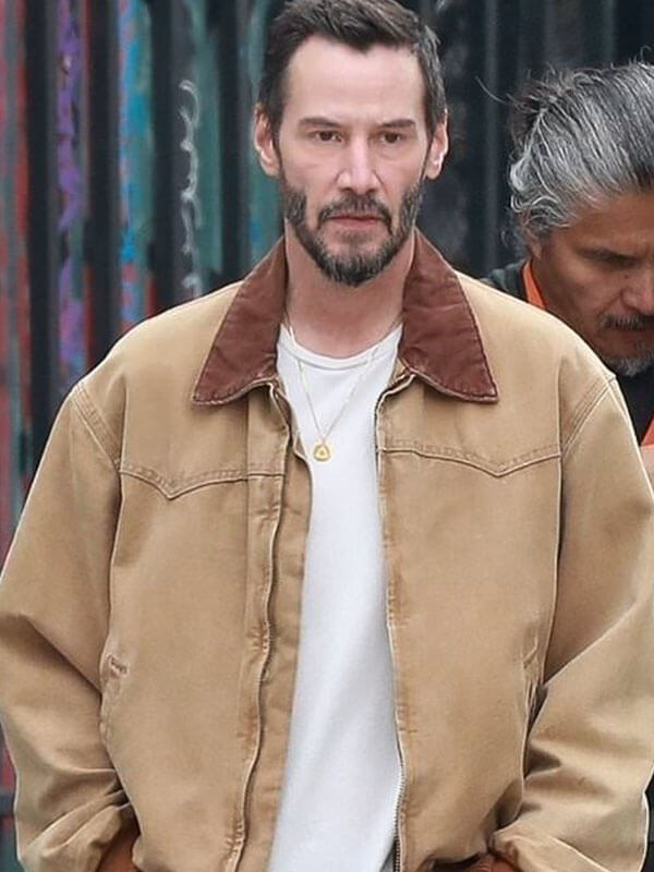 Keanu Reeves Outcome Brown Cotton Jacket