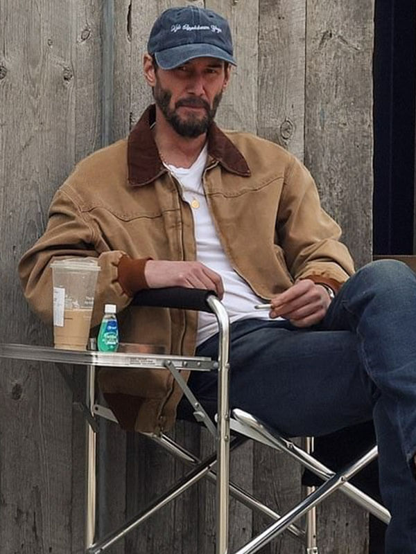 Keanu Reeves Outcome Brown Cotton Jacket