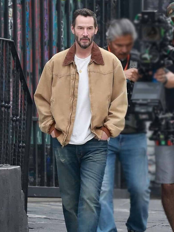 Keanu Reeves Outcome Brown Cotton Jacket