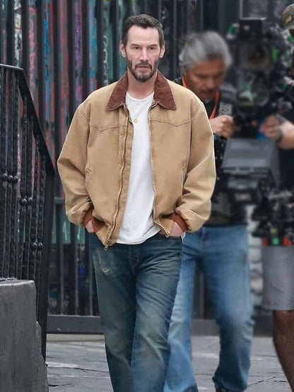 Keanu Reeves Outcome Brown Cotton Jacket