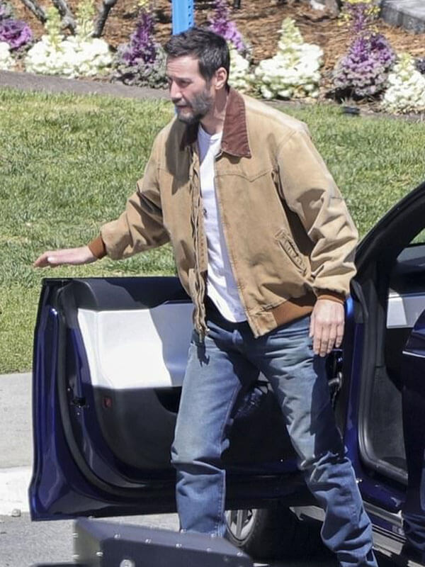 Keanu Reeves Outcome Brown Cotton Jacket