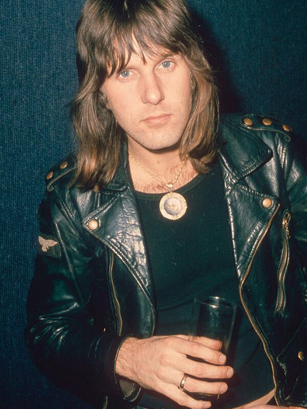 Keith Emerson Black Leather Biker Jacket