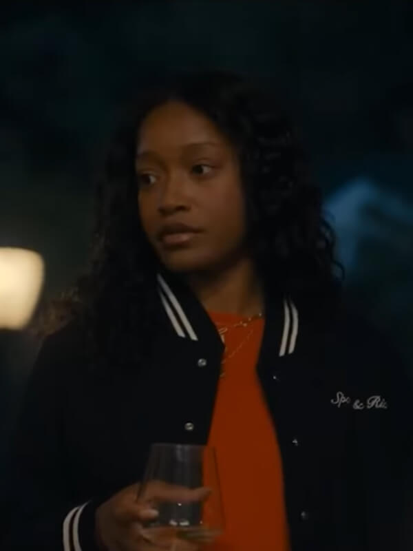 Keke Palmer The ‘Burbs 2026 Blue Varsity Jacket