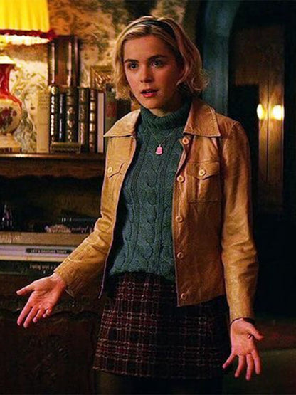 Kiernan Shipka Chilling Adventures of Sabrina Leather Jacket