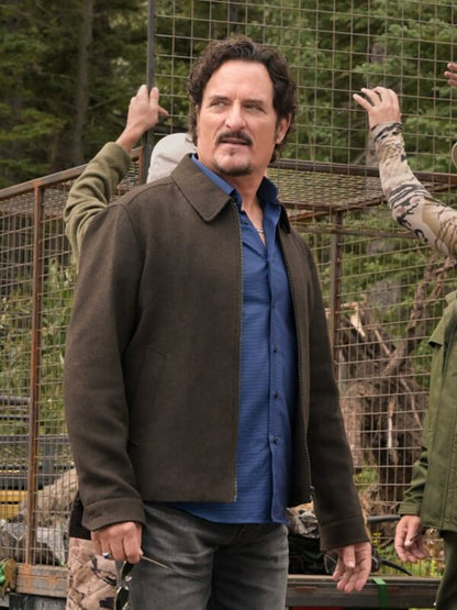 Kim Coates Anna Pigeon 2026 Brown Wool Jacket