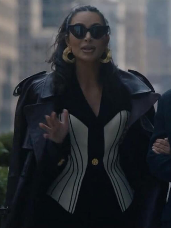 Kim Kardashian American Horror Story S012 Leather Coat