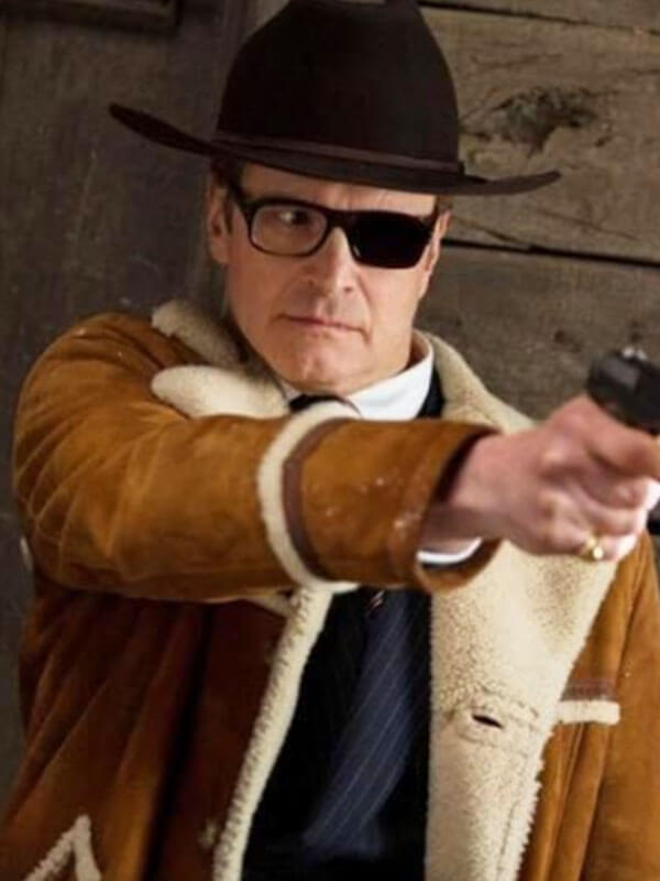 Kingsman: The Golden Circle Harry Hart Shearling Coat