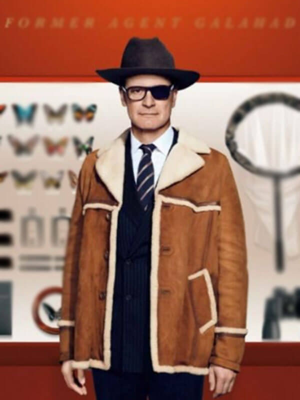 Kingsman: The Golden Circle Harry Hart Shearling Coat