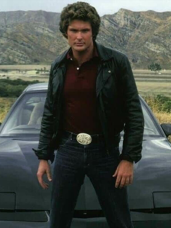 Knight Rider Michael Knight Biker Leather Jacket