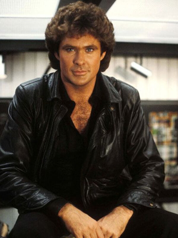 Knight Rider Michael Knight Biker Leather Jacket