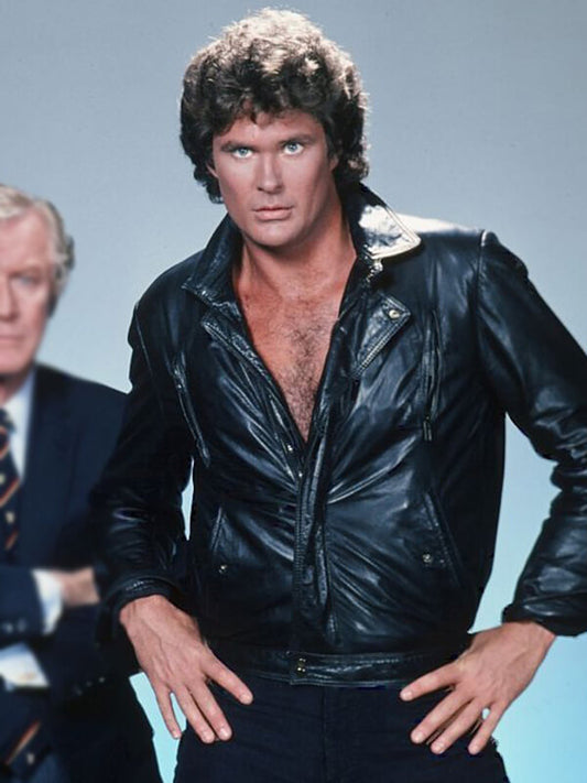 Knight Rider Michael Knight Biker Leather Jacket