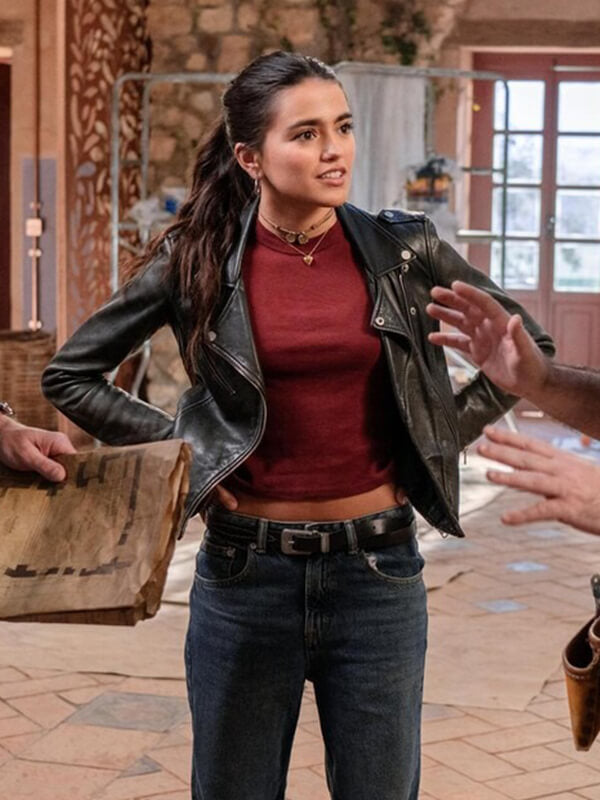 La Dolce Villa Maia Reficco Biker Leather Jacket