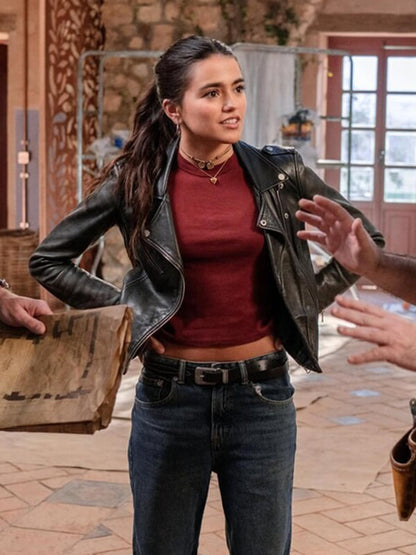 La Dolce Villa Maia Reficco Biker Leather Jacket