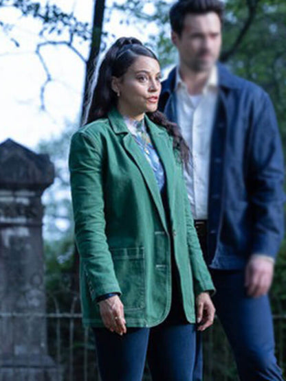 Lacey Quinn Found S02 Green Cotton Blazer