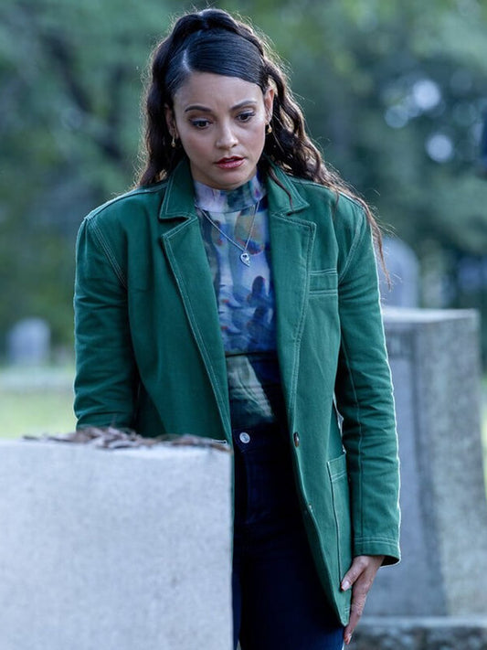Lacey Quinn Found S02 Green Cotton Blazer