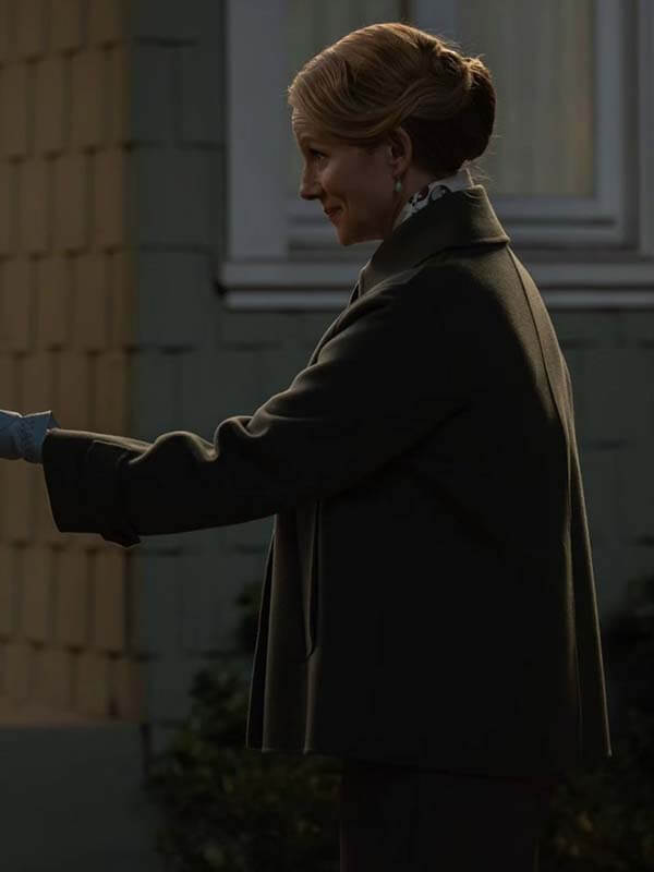 Lanterns S01 Laura Linney Green Wool Coat