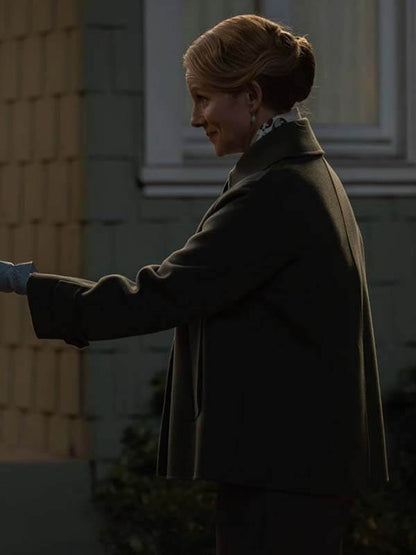 Lanterns S01 Laura Linney Green Wool Coat