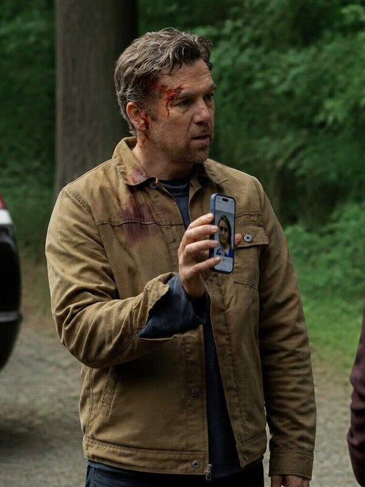 Last Seen 2026 Patrick Brammall Brown Cotton Jacket