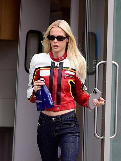Laura Abla Los Angeles 2026 Biker Leather Jacket
