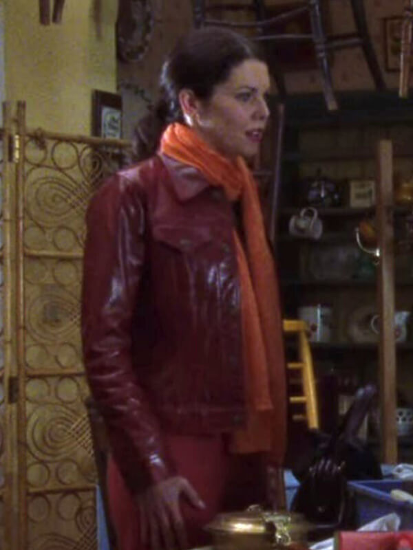 Lauren Graham Gilmore Girls Lorelai Red Leather Jacket