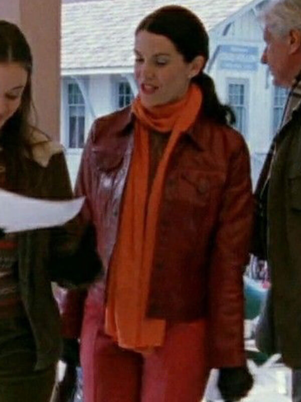 Lauren Graham Gilmore Girls Lorelai Red Leather Jacket