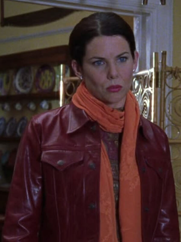 Lauren Graham Gilmore Girls Lorelai Red Leather Jacket