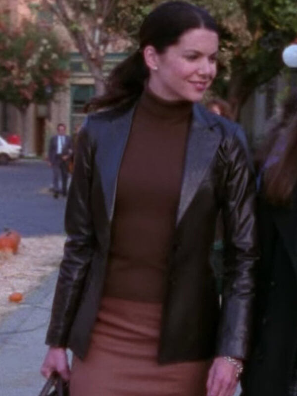 Lauren Graham Gilmore Girls S01 Black Leather Blazer
