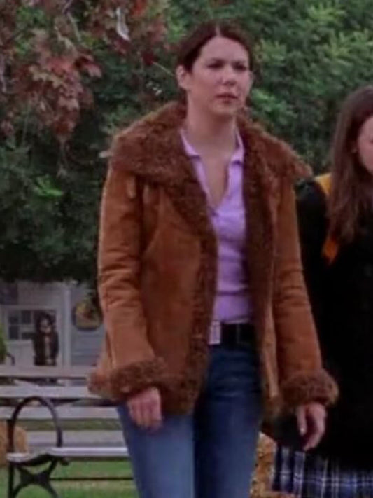 Lauren Graham Gilmore Girls S03 Suede Leather Jacket
